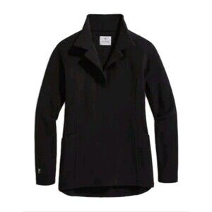 Dudley Stephens Black Long Sleeve Wildwood Top in Terry Fleece Womens Size Small